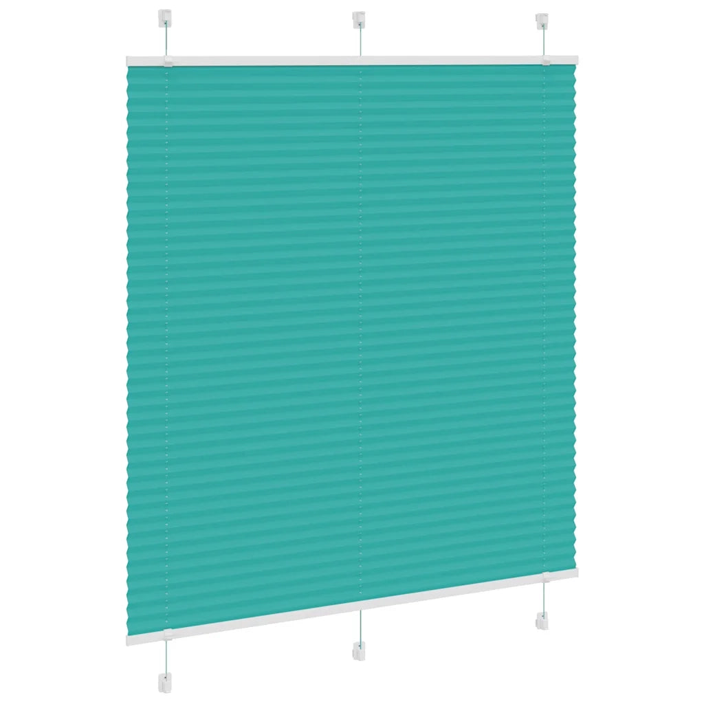 Tenda Plissettata Verde petrolio 120x100 cm Larghezza Tessuto 4015385