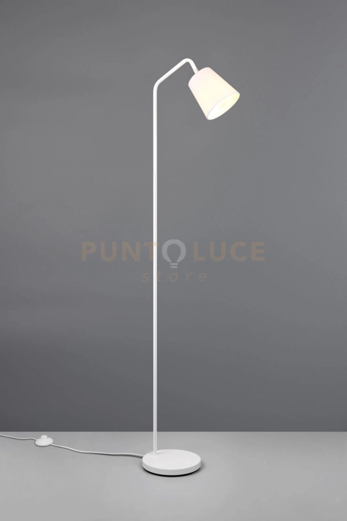 BUDDY PIANTANA METALLO BIANCO CON PARALUME BIANCO H. 148CM 1 LUCE ATTACCO E27