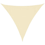 Parasole a Vela HDPE Triangolare 3,6x3,6x3,6 m Crema