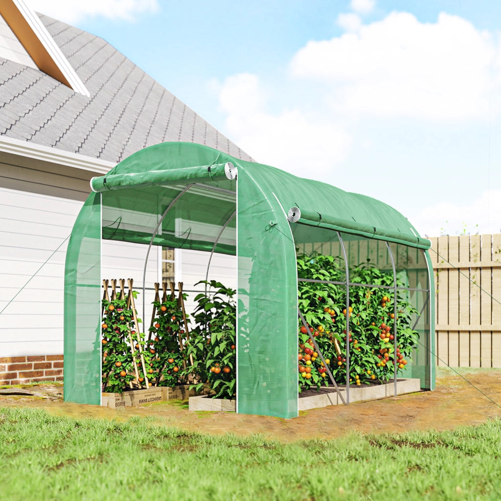 Serra Tunnel Giardino ¨C Zephmum ¨C Verde Acciaio Galvanizzato 296x196x200 cm