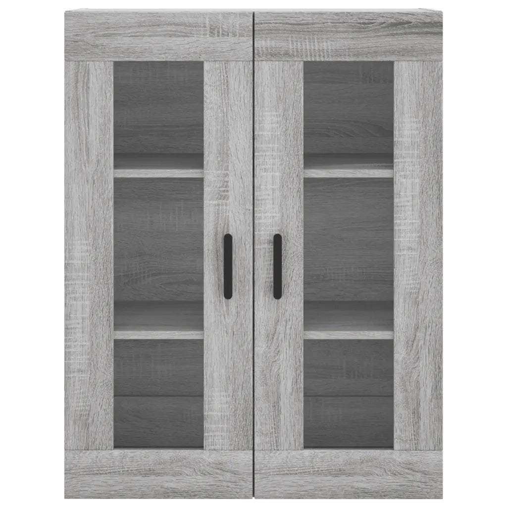 Armadietti a Parete 2 pz Grigio Sonoma in Legno Multistrato 3197951