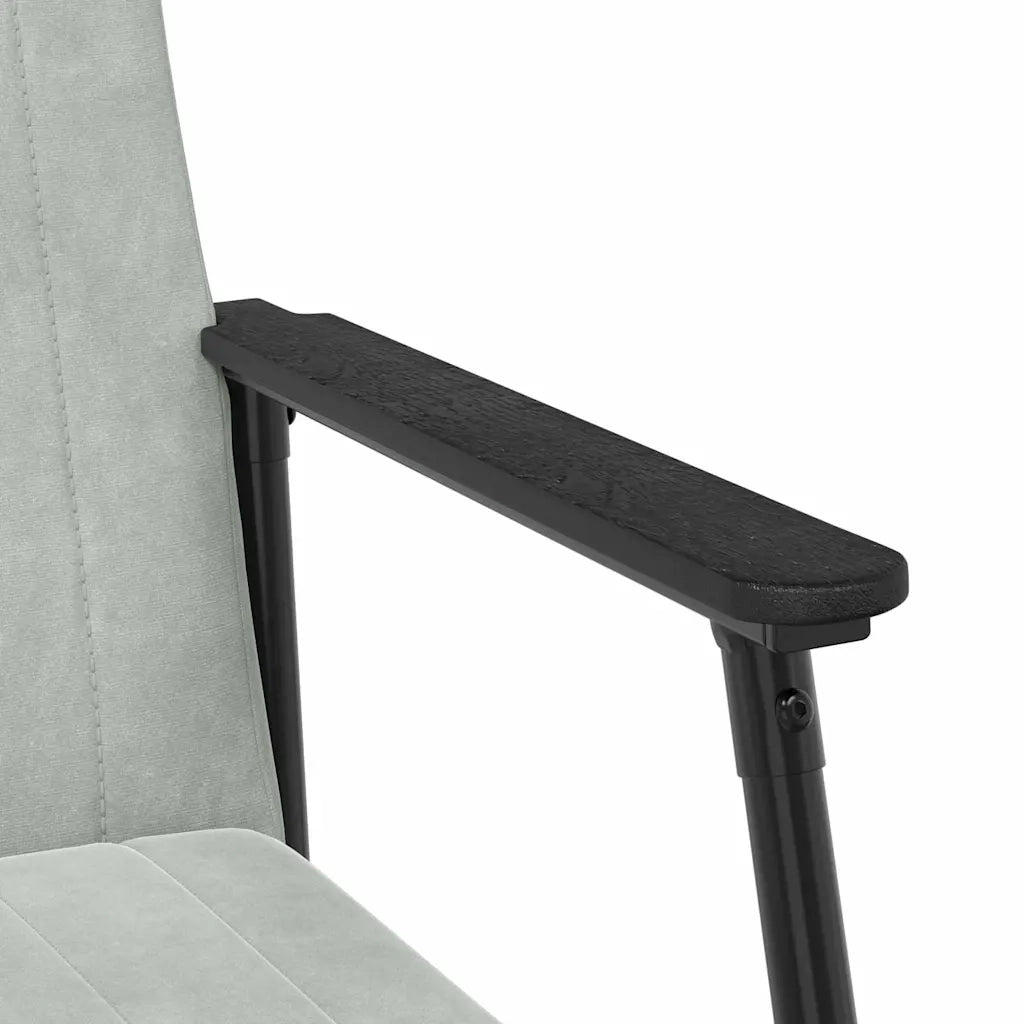 Poltrona-Divano Sedia-Poltroncina Grigio chiaro Velluto 441109