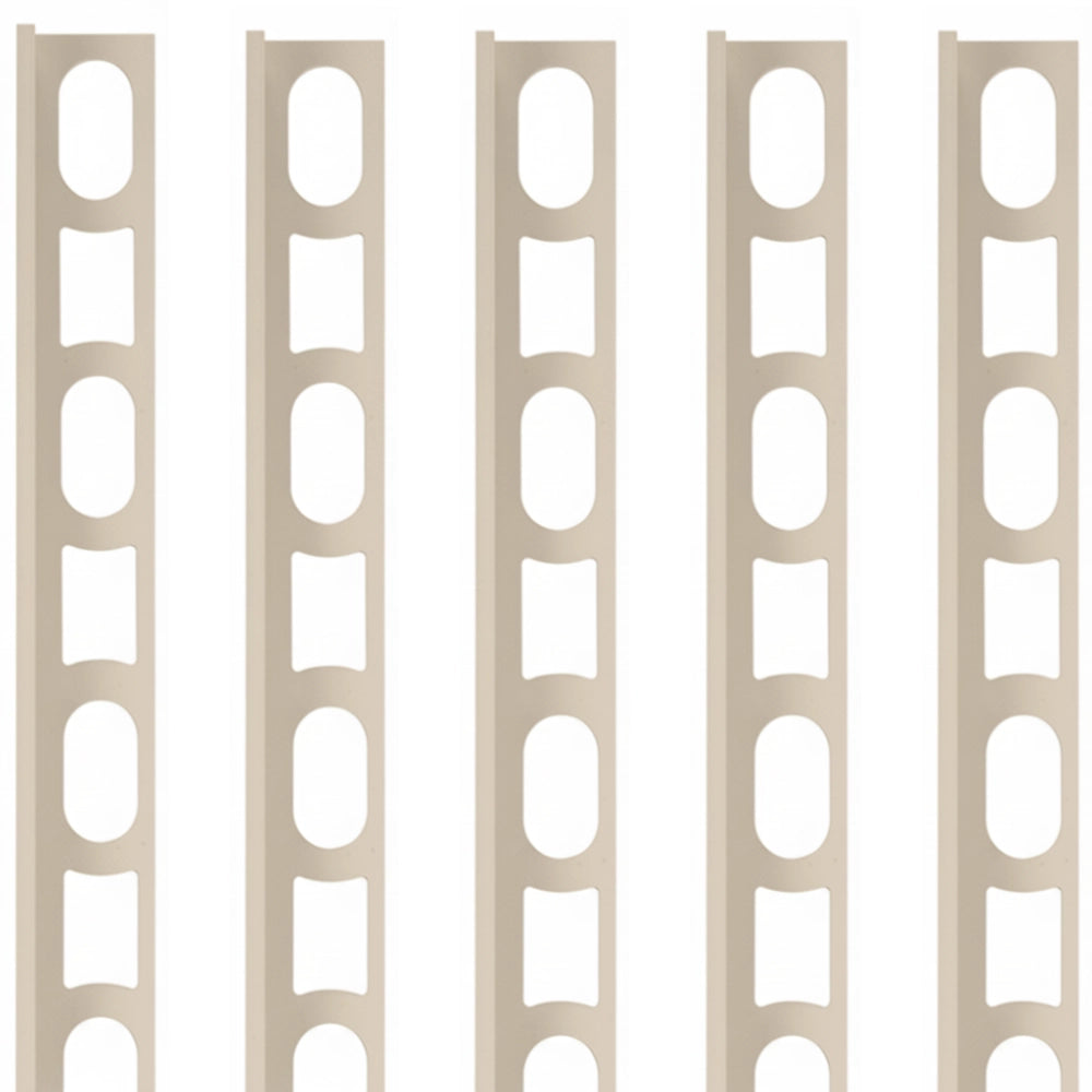 Profili in alluminio verniciato colore bianco antico 123 a l per finitura parete proangle *** pezzi 5 pz, confezione 1