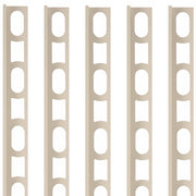 Profili in alluminio verniciato colore bianco antico 123 a l per finitura parete proangle *** pezzi 5 pz, confezione 1