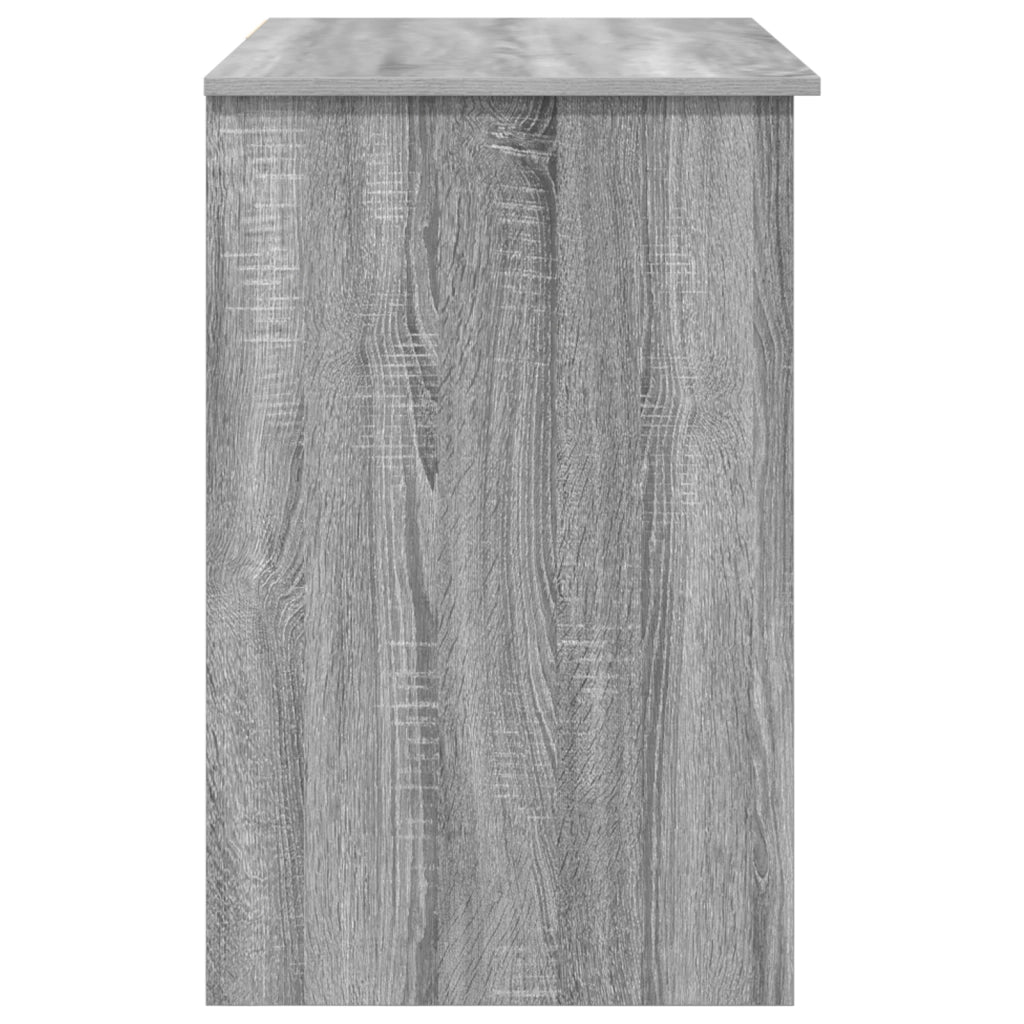 Scrivania con spazio di archiviazione Grigio Sonoma 90x49.5x75 cm Legno ingegnerizzato