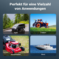 Pompa travaso benzina, olio, gasolio, liquidi, acqua, 12 l/min, pompa autoadescante funzionamento con cavo 12 V o a batteria, display LED