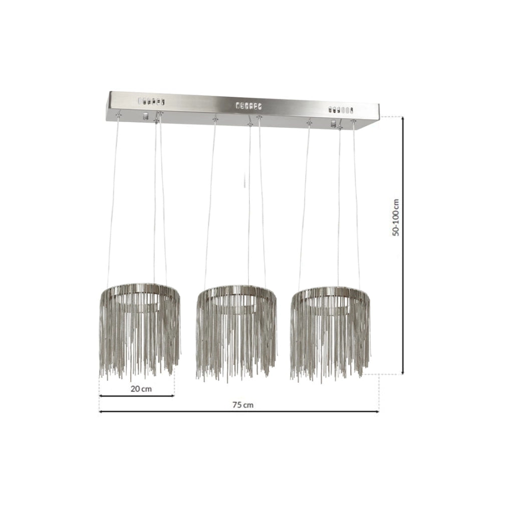 Lampadario a sospensione LED 54W Cascata Milagro ML3793