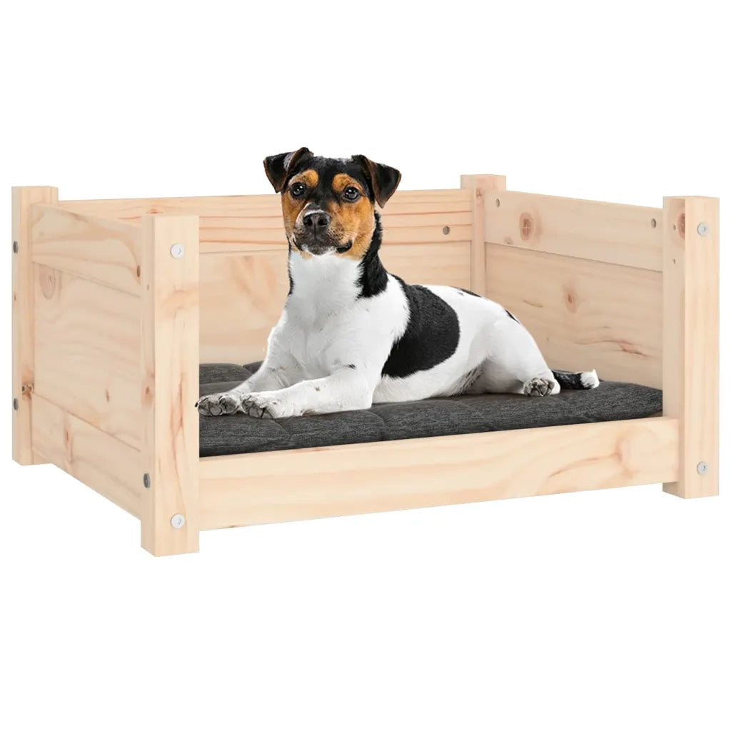 Cuccia per Cani 55,5x45,5x28 cm in Legno Massello di Pino cod mxl 41700