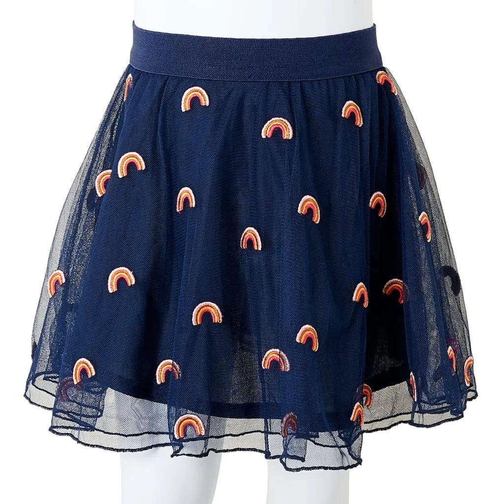 Gonna da Bambina con Tulle Blu Marino 92 14299
