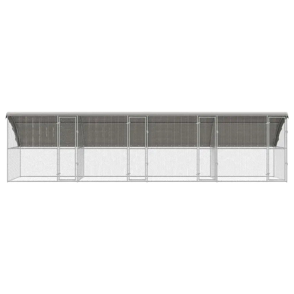 Gabbia per polli 4 pcs Argento 800 x 200 x 198,5 cm