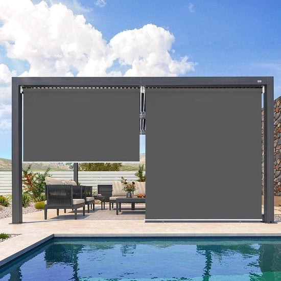Tendal di Oscuramento 140x240cm - Grigio Scuro - Impermeabile e Protezione UV 80% - 2 Pezzi
