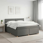 Letto box spring con materasso Grigio Scuro 160 x 200 cm 3450987