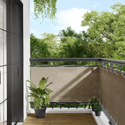 Paravento da Balcone-Pannello per balcone Tortora 75x700 cm 100% Poliestere Oxford