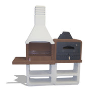 BARBECUE PORTOFINO 194X64XH229CM LEGNA E CARBONE