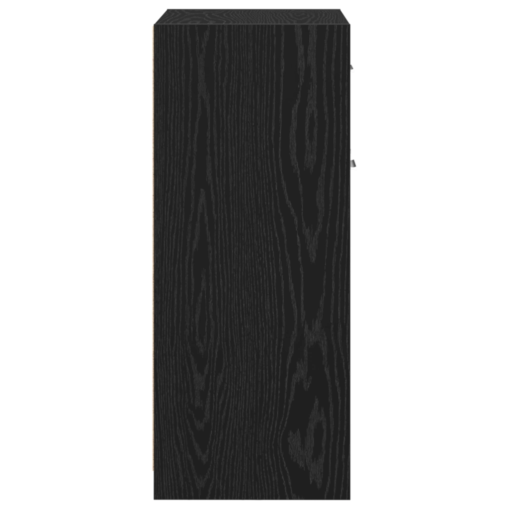 Mobile da Bagno  Nero Rovere 60x33x80 cm Legno Ingegnerizzato