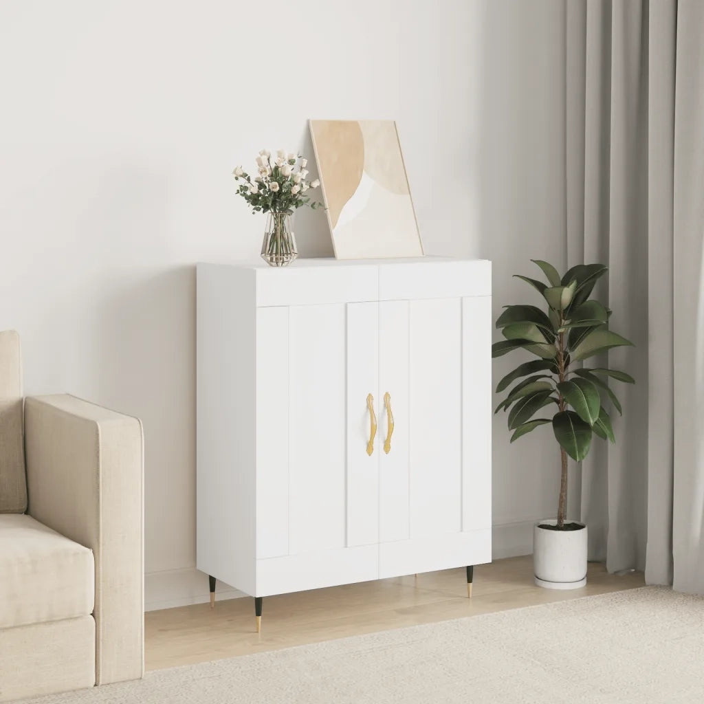 Credenza | Madia | Buffet da pranzo | Armadio da pranzo Bianca 69,5x34x90 cm in Legno Multistrato