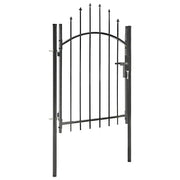 Cancello da Giardino Woerden in Acciaio 1x1,25m Nero 143059
