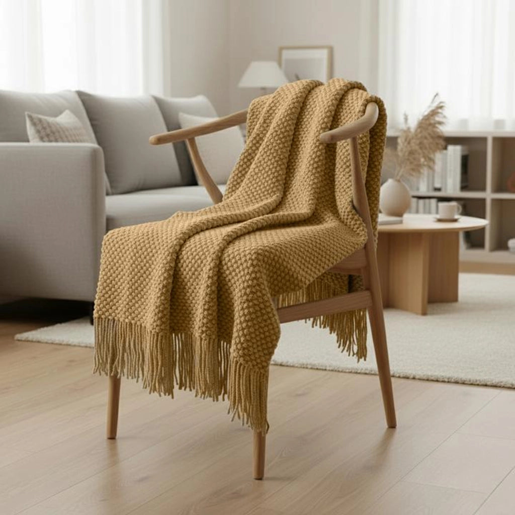 Coperta plaid marrone 130x170cm DENARLA