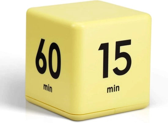 Timer a Sostegno con Sensore di Gravità Flip - 15-20-30-60 Minuti di Ritardo - Adatto per Aula, Cucina, Studio, Palestra, Ufficio - Giallo