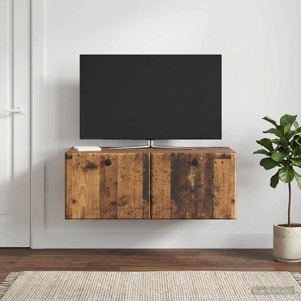 Mobile Porta TV da Muro 78,5 x 41 x 30 cm Legno antico 899203