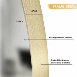Specchio tondo con cornice Oro Stile Glamour 76 o 91,4 cm - Dimensione 91.4 cm 