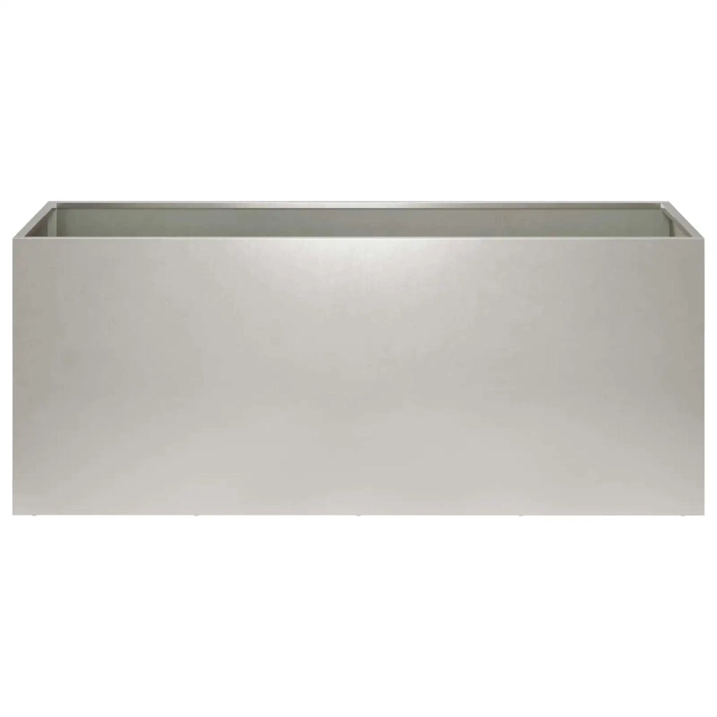 Vaso da giardino 2 pz Argento 100 x 40 x 40 cm Acciaio Inox 8005255