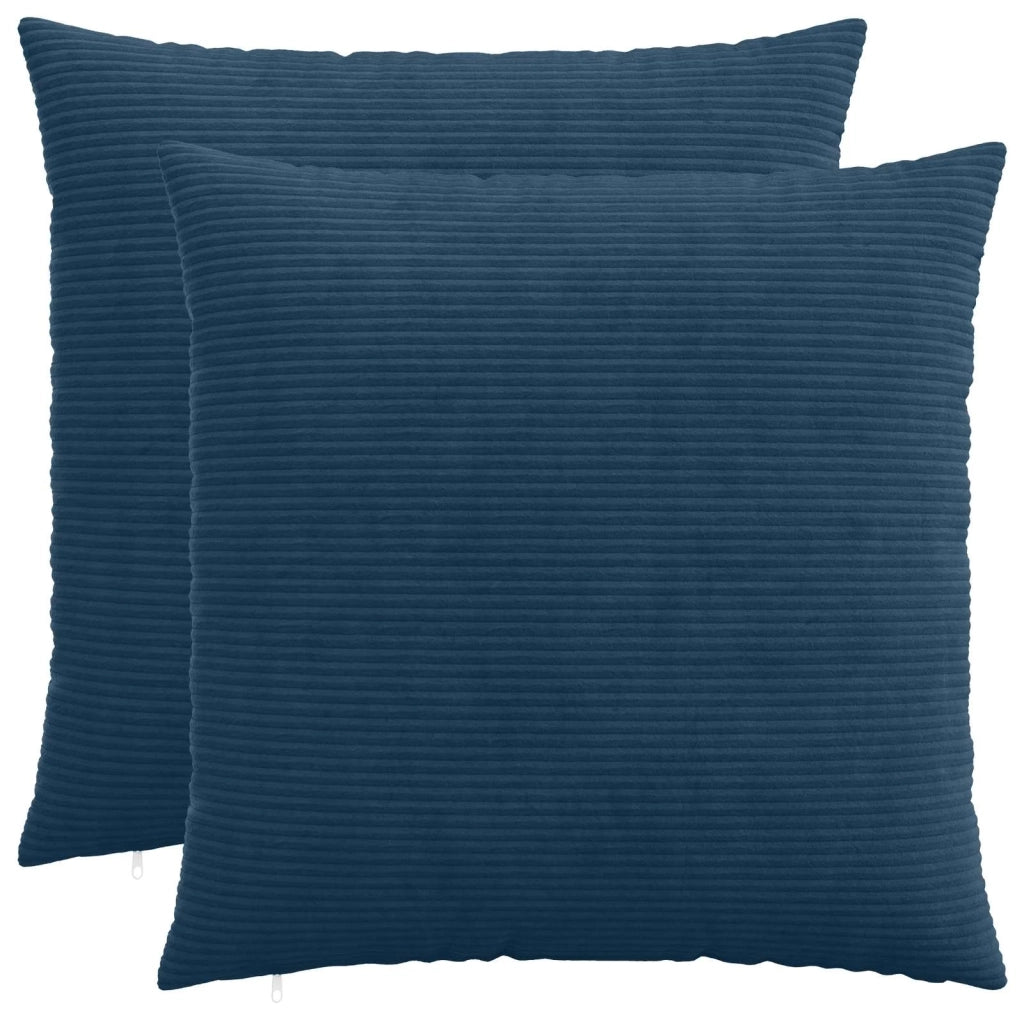 Federa 2 pcs HEERLEN Blu navy 60 x 60 cm corduroy 912625