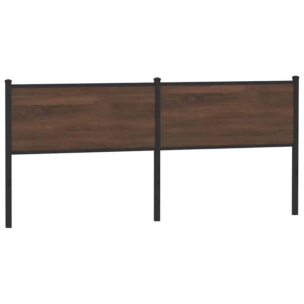 vidaXL Testiera Rovere Marrone 190 cm in Legno Multistrato e Acciaio