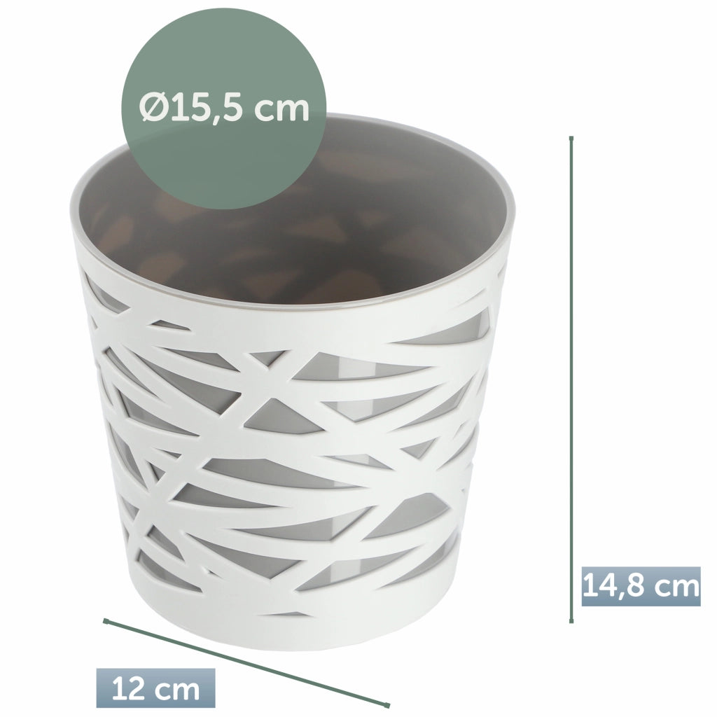 KADAX - Inserto in plastica per vaso di fiori e piante, 15 cm, grigio