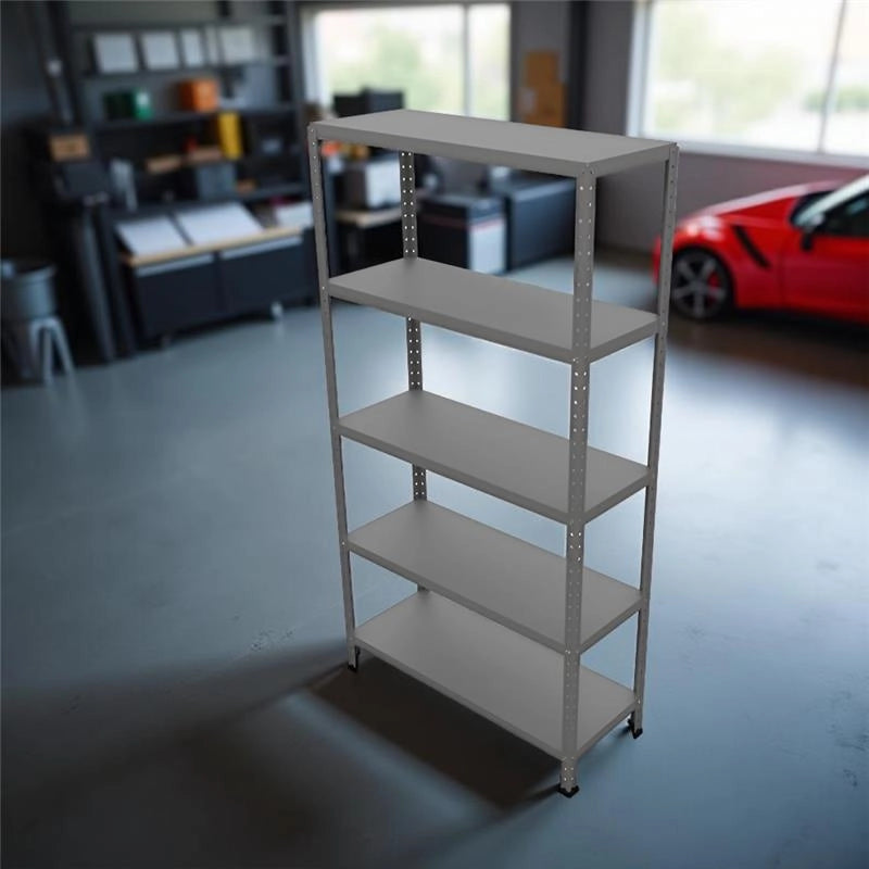 SCAFFALE IN METALLO MARTELLATO ETTORE KIT BULLONI 100X40X H187 CM CON 5 SCAFFALI