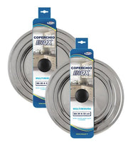 SET 2 PZ MAURY'S COPERCHIO ACCIAIO INOX MULTIMISURA DA 20 CM A 32 CM
