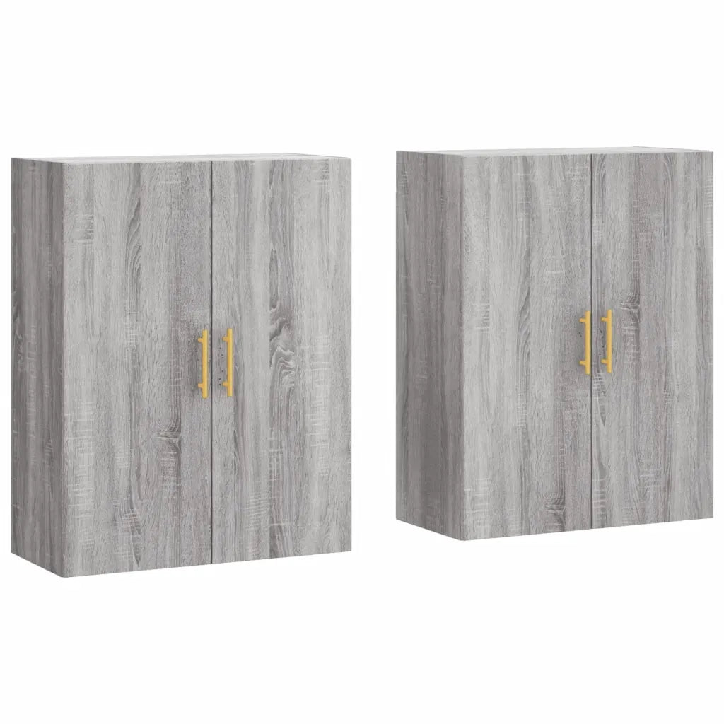 Mobili a Parete 2 pz Grigio Sonoma 69,5x34x90 cm 3195617