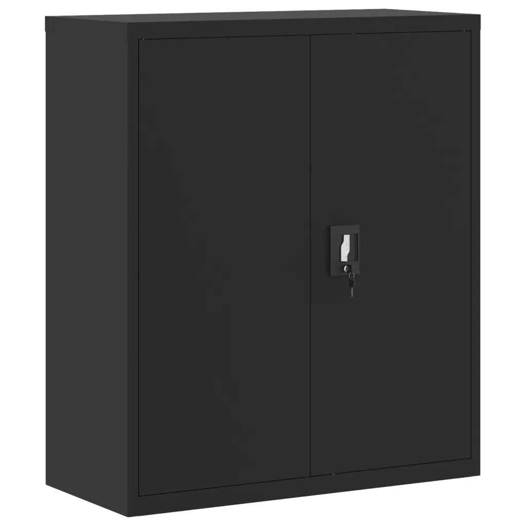 Armadio Classificatore Nero 90x40x145 cm in Acciaio