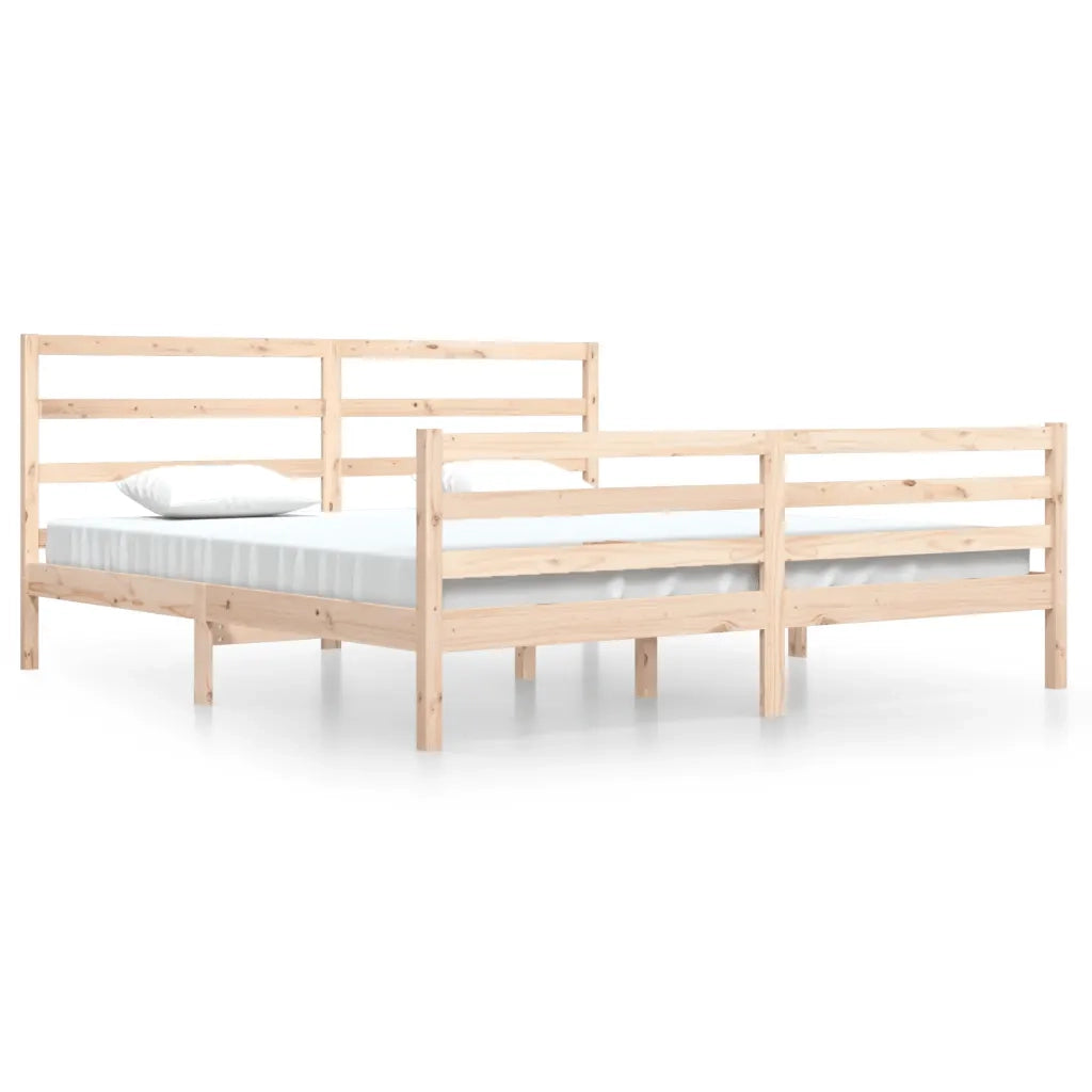 Giroletto-Struttura Letto in Legno Massello di Pino 200x200 cm 657699