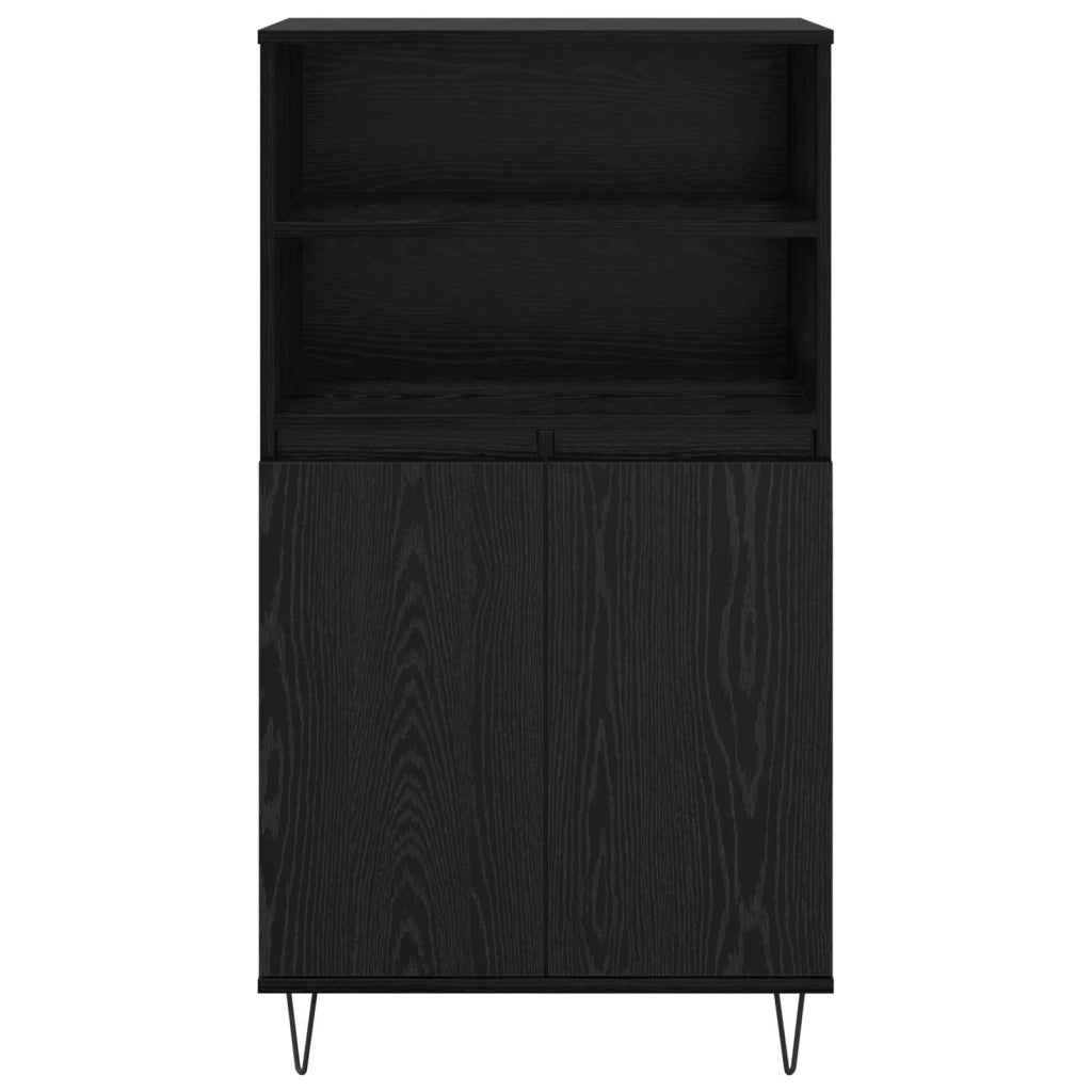 Credenza | Madia | Buffet da pranzo | Armadio da pranzo Nero 60 x 36 x 110 cm Legno multistrato