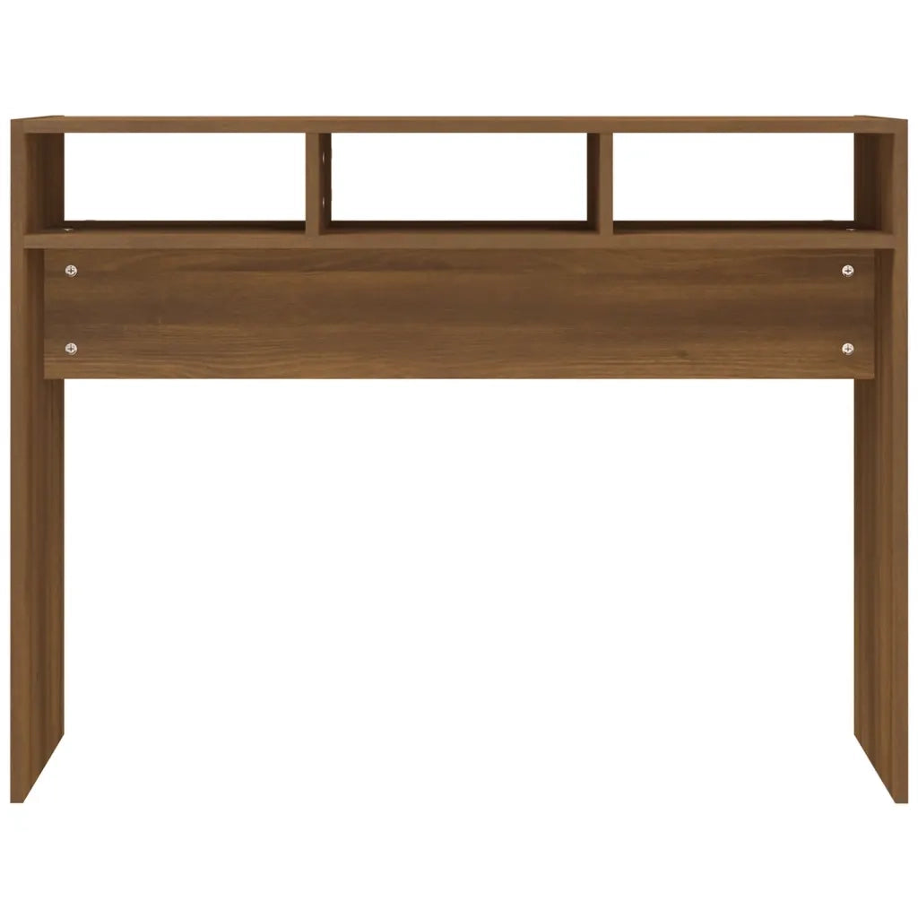 Tavolino Consolle Rovere Marrone 105x30x80 cm Legno Multistrato 815941