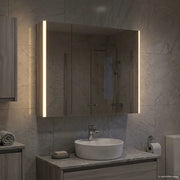 Mobiletto per specchio da bagno Grigio Sonoma 889268