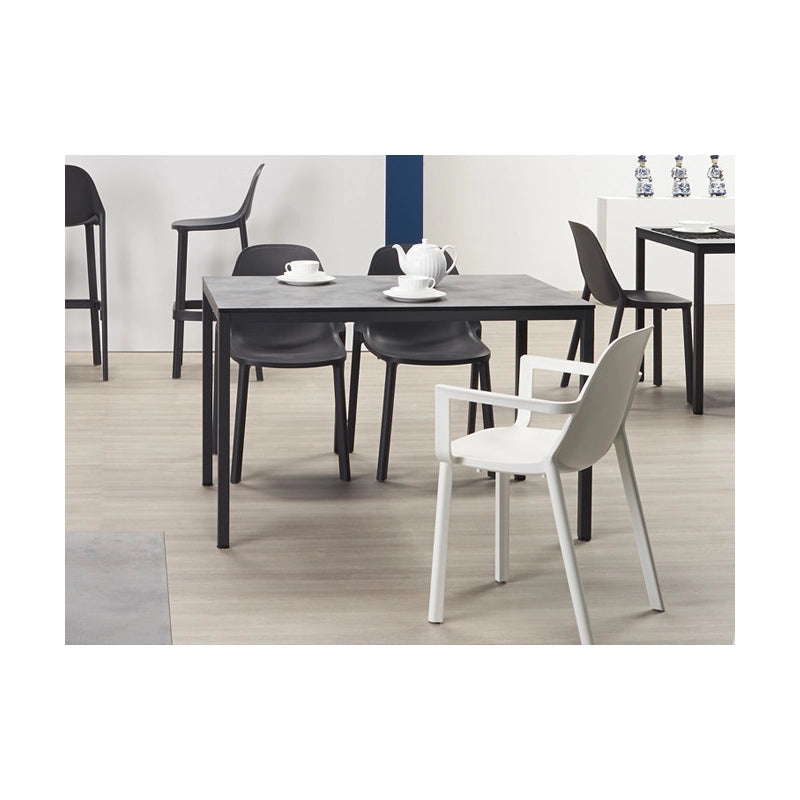 SET 4 POLTRONA PIU' CON BRACCIOLI TECNOPOLIMERO SCAB DESIGN MADE IN ITALY - Antracite 81