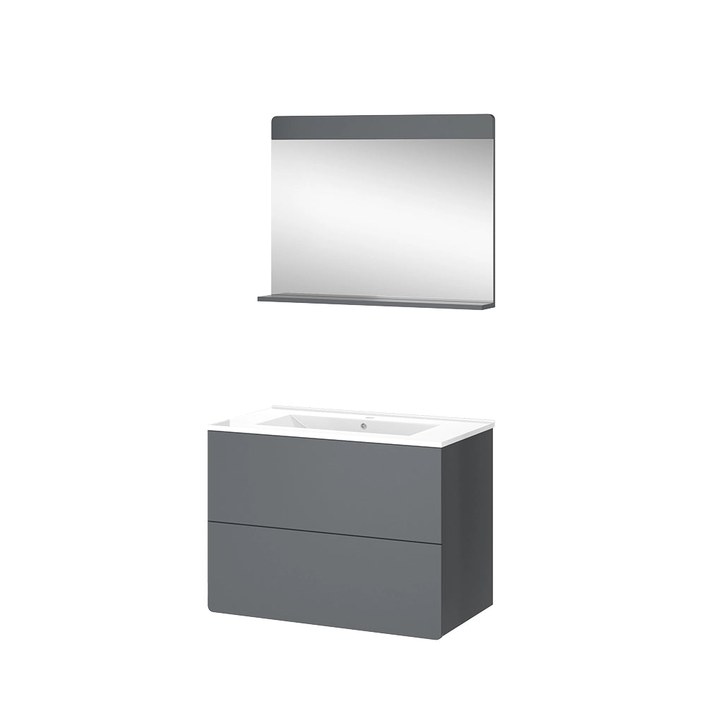 Vicco Set mobili bagno Grigio 3 parti