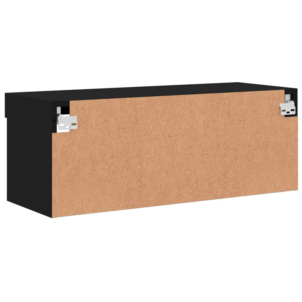 Mobile TV multimediale scaffale TV credenza mobile TV per sala da pranzo soggiorno camera da letto con luci LED 80 x 30 x 30 cm nero 02_0026616