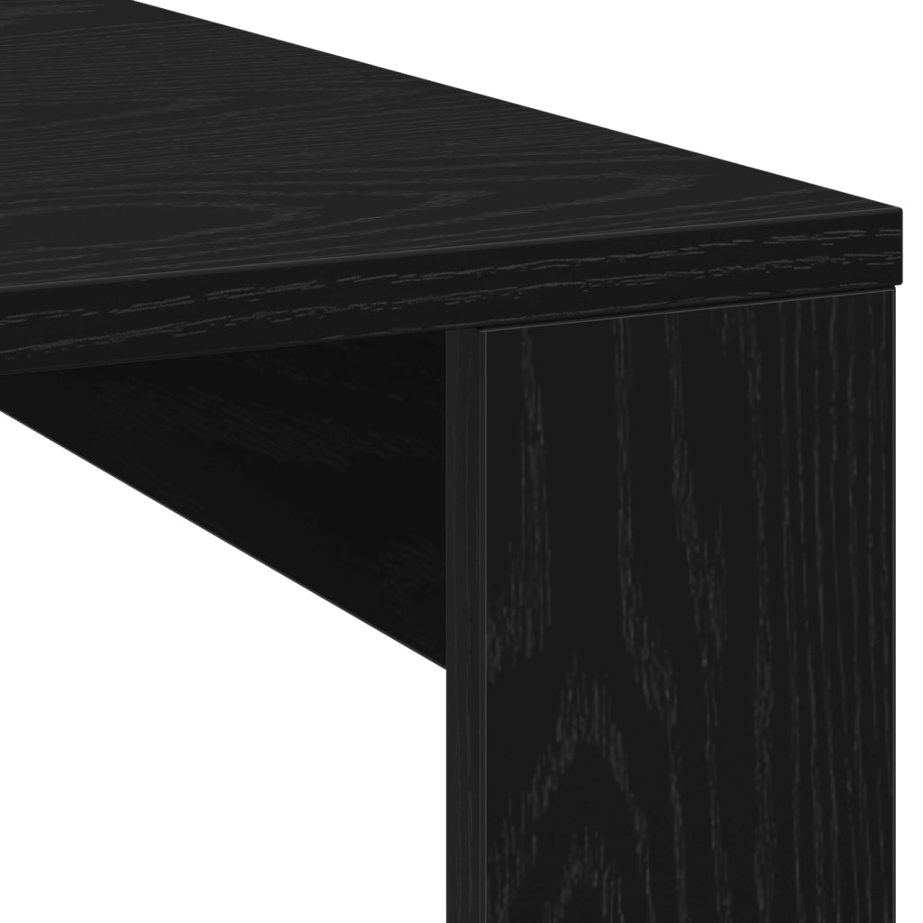 Tavolino da caffÃ¨  Nero Rovere 100x100x35 cm in legno ingegnerizzato