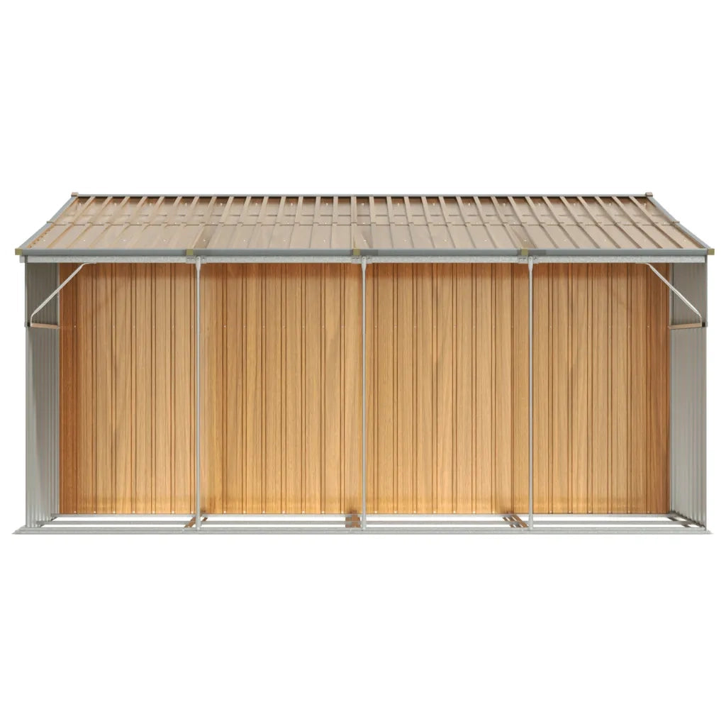 Capanno Giardino Marrone Chiaro 277x365,5x179cm Acciaio Zincato 3188300