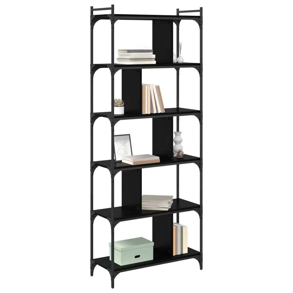 Libreria Rovere nero 76 x 32 x 192 cm Legno multistrato 882171