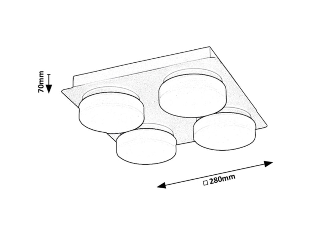 Plafoniera LED 21W nero opaco IP44 Rabalux Attichus