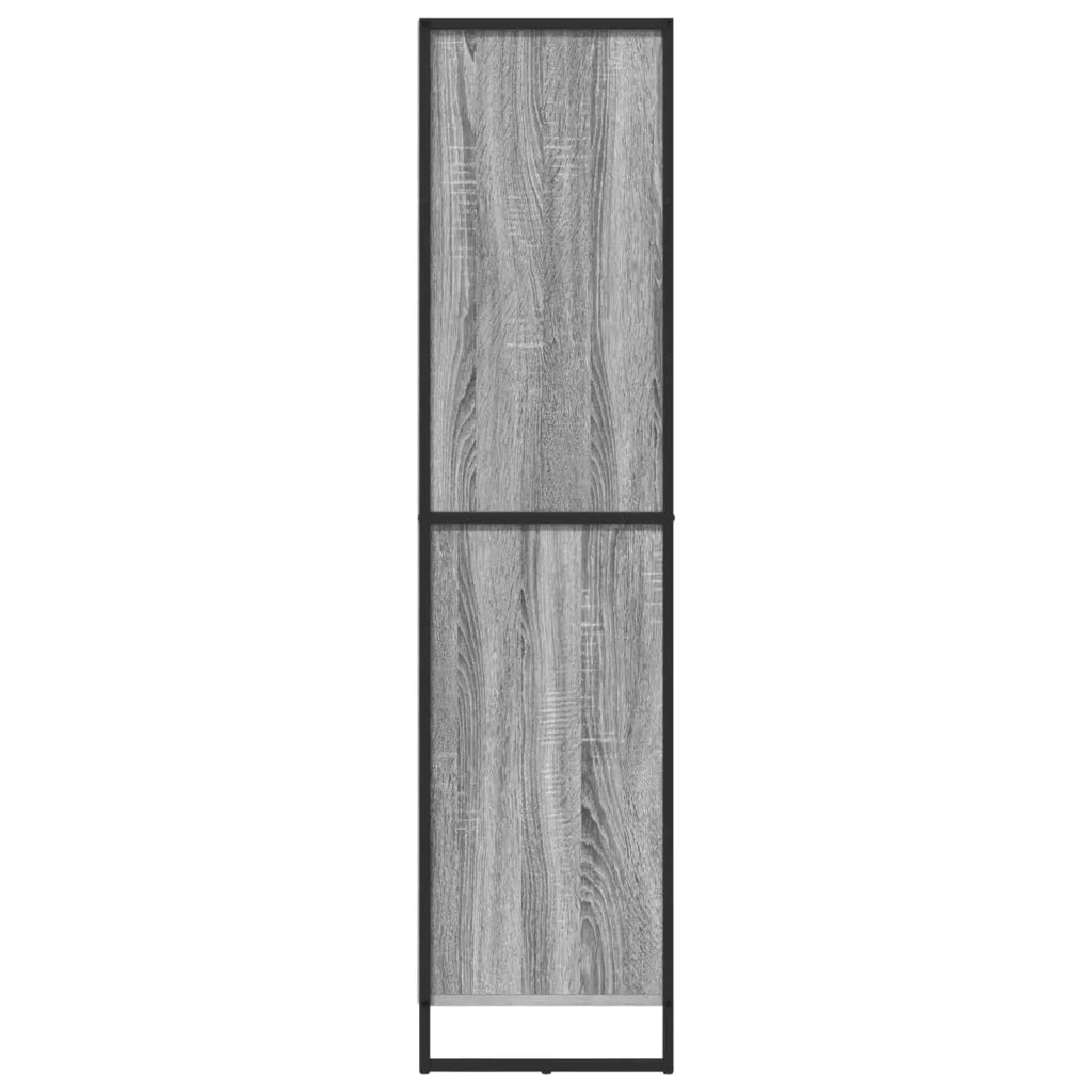Credenza con cassetto 2 pz-Set di 2 Buffet-Armadio da cucina Grigio Sonoma 81 x 36 x 150.5 cm