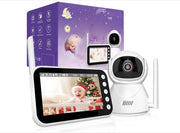 Telecamera per bambini con schermo 4,3 pollici - 720p - Batteria 2000 mAh - Carta SD inseribile - Zoom digitale 10x - Audio bidirezionale - Modalità VOX - Visione notturna - Monitoraggio della temperatura - Lullaby