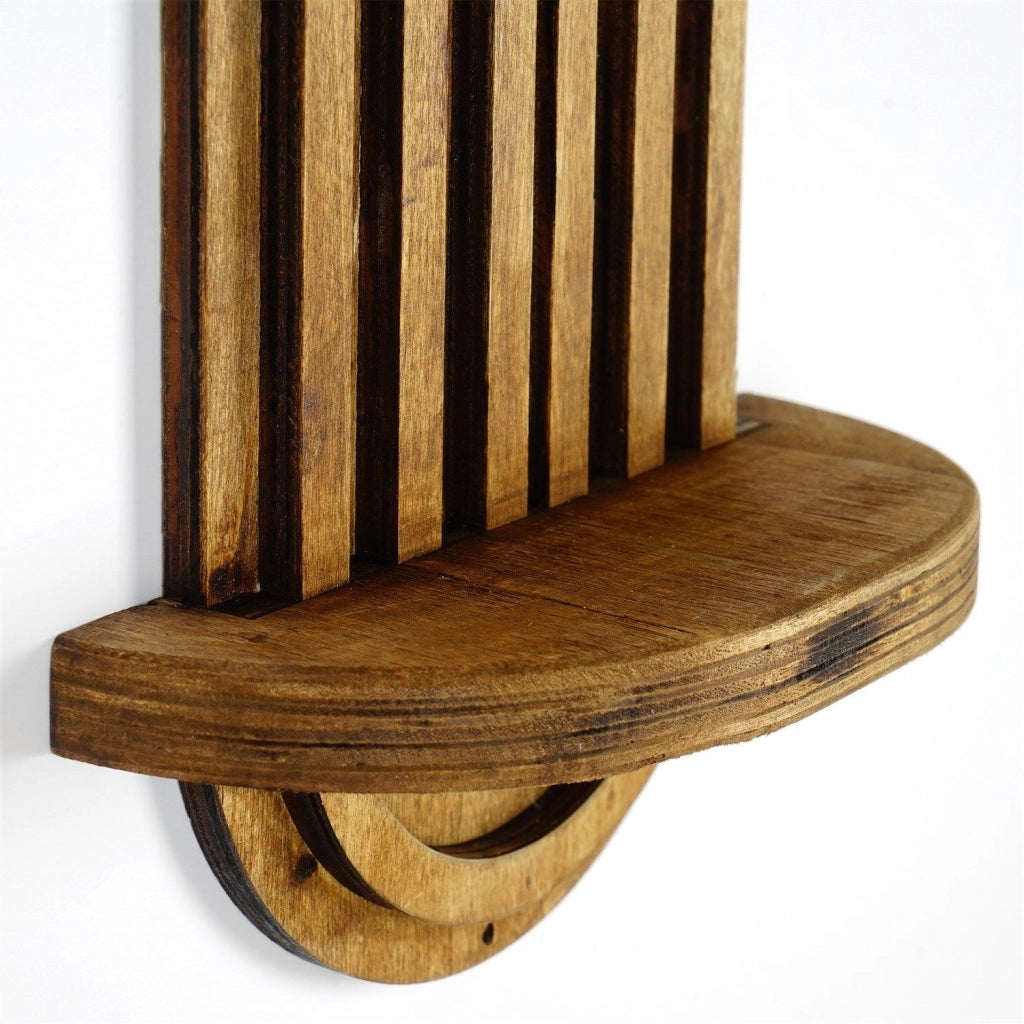 Pernumia, Mensola un Ripiano, 20x9x40h cm Marrone Rovere Chiaro