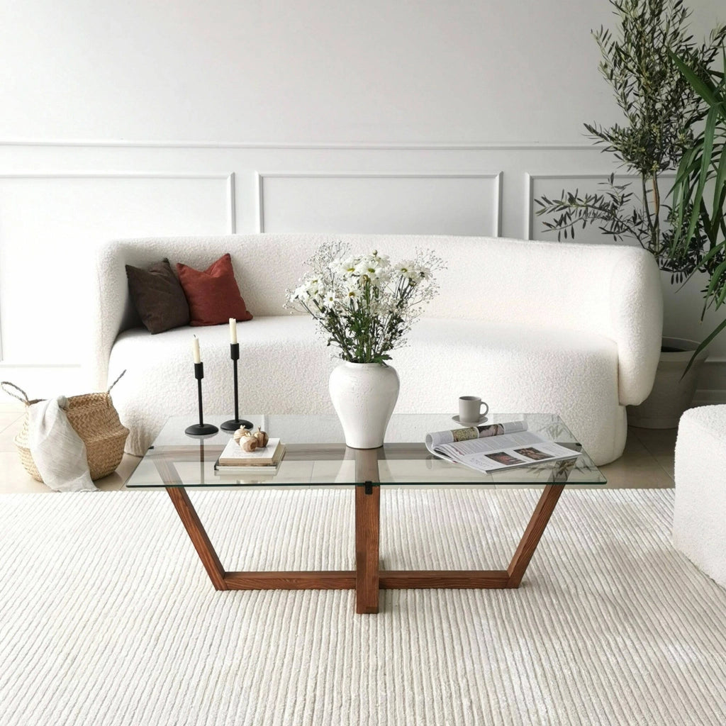Visconti, Tavolino da Salotto Forma Rettangolare, 105x65x35h cm Marrone Noce