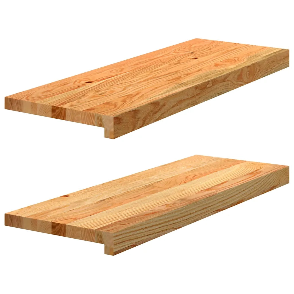 Gradini 2 pz Marrone Chiaro 70x25x2 cm Legno Massello Rovere 3283784