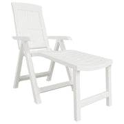 Lettino Prendisole | Sdraio da giardino | Lettino da sole Bianco in Plastica